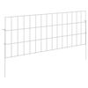 vidaXL Gartenzaun mit Pf&auml;hlen 12 stk. 75 x 30 cm Verzinkter Stahl