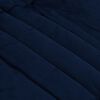vidaXL Sommerdecke Gepolstert Dunkelblau 135 x 220 cm Mikrofaser
