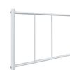vidaXL Bettgestell mit Kopfteil Metall Wei&szlig; 90x200 cm