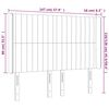 vidaXL LED Kopfteil Schwarz 147x16x118/128 cm Samt