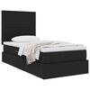 vidaXL Aufbewahrungsbett mit Matratze Schwarz 90 x 200 cm Polyester
