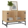 vidaXL Couchtisch mit Glast&uuml;ren Sonoma-Eiche 68,5x50x50 cm