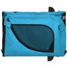 vidaXL Fahrradanh&auml;nger Hunde Blau und Schwarz Oxford-Gewebe & Eisen