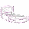 vidaXL Bettgestell Braun und Schwarz 75 x 190 cm Massivholz Kiefer