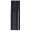 vidaXL Verdunkelungsvorh&auml;nge 2 pcs Dunkelgrau 140 x 260 cm Samt