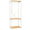 vidaXL Kleiderschrank Wei&szlig; und Eichen-Optik 60x40x167 cm Metall