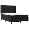 vidaXL Boxspringbett mit Matratze Schwarz 200 x 160 cm Polyester