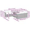 vidaXL 11-tlg. Garten-Sofagarnitur mit Kissen Beige Poly Rattan