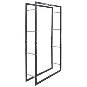 vidaXL Brennholzregal Schwarz 80&times;25&times;150 cm Stahl