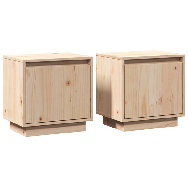 vidaXL Nachttische 2 Stk. 40x30x40 cm Massivholz Kiefer