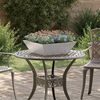 vidaXL Garten-Pflanzgef&auml;&szlig; Silber 50 x 50 x 15 cm Edelstahl