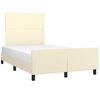 vidaXL Bettgestell ohne Matratze Creme 120x190 cm Kunstleder