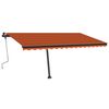 vidaXL Standmarkise Manuell Einziehbar 400x350 cm Orange/Braun