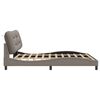 vidaXL Bettgestell mit LED ohne Matratze "Hvar" Taupe 180x200 cm Stoff