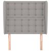 vidaXL Kopfteil mit Ohren Hellgrau 103x23x118/128 cm Stoff