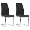 vidaXL Freischwinger 2 Stk. Schwarz Stoff