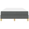 vidaXL Boxspringbett Dunkelgrau 120 x 200 cm Stoff