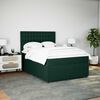 vidaXL Boxspringbett mit Matratze Dunkelgr&uuml;n 140x190 cm Samt