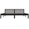 vidaXL Massivholzbett Kiefer 180x200 cm Schwarz