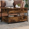vidaXL Couchtisch R&auml;uchereiche 85x50x50 cm Holzwerkstoff und Metall