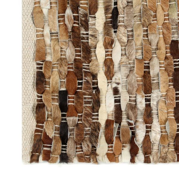 vidaXL Teppich Echtes Kuhfell 160&times;230cm Braun/Wei&szlig;