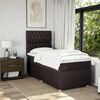 vidaXL Boxspringbett mit Matratze Dunkelbraun 90x190 cm Stoff