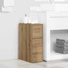 vidaXL Badschrank Schmal mit Rollen Artisan-Eiche Holzwerkstoff