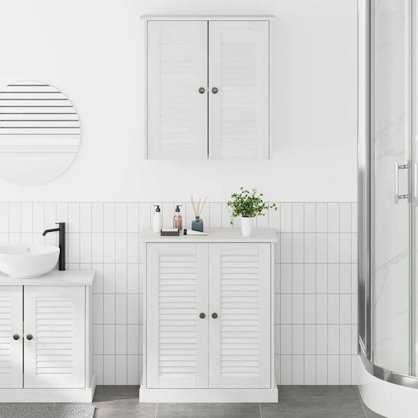 vidaXL Badezimmermöbel Set mit Regal 2 pcs Braun 67,5 x 34 x 80 cm