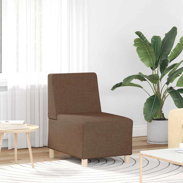 vidaXL Modulares Armfreies Sofa 2 pcs Braun 55 x 74 x 82 cm Stoff
