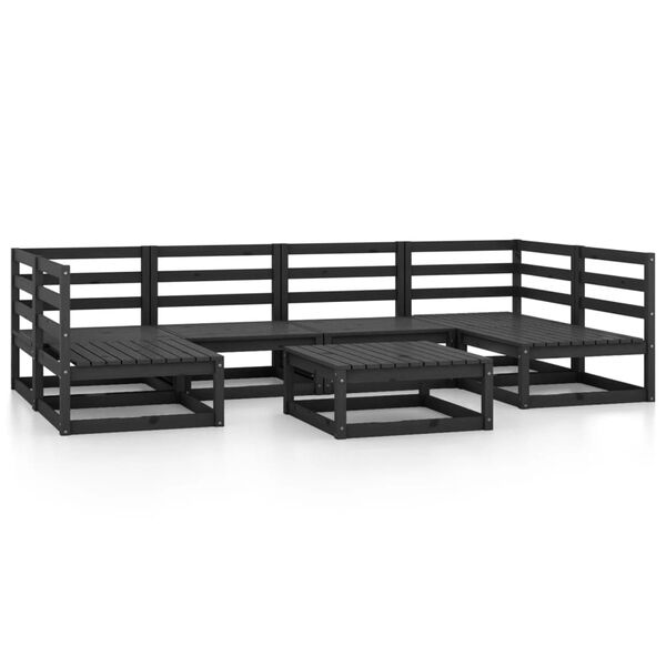 vidaXL 7-tlg. Garten-Lounge-Set Massivholz Kiefer