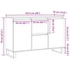 vidaXL Sideboard Sonoma-Eiche 101,5x35x70 cm Holzwerkstoff