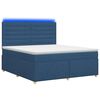 vidaXL Boxspringbett mit Matratze mit Kopfteil Blau 140 x 200 cm Stoff