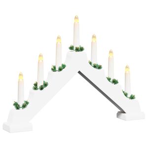 vidaXL Weihnachtskerzenbr&uuml;cke 7 LEDs Warmes Wei&szlig; 39,5 x 5 x 29 cm