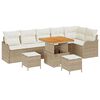 vidaXL Garten-Sofa-Set 9 pcs Beige Poly-Rattan