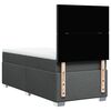 vidaXL Boxspringbett mit Matratze Dunkelgrau 100x200 cm Stoff