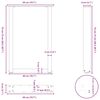 vidaXL Esstischbeine U-Form 2 Stk. Wei&szlig; 50x(72-73) cm Stahl