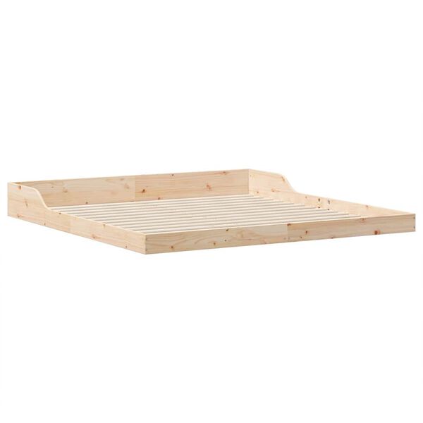 vidaXL Bettrahmen Braun 180 x 210 cm Massives Kiefernholz