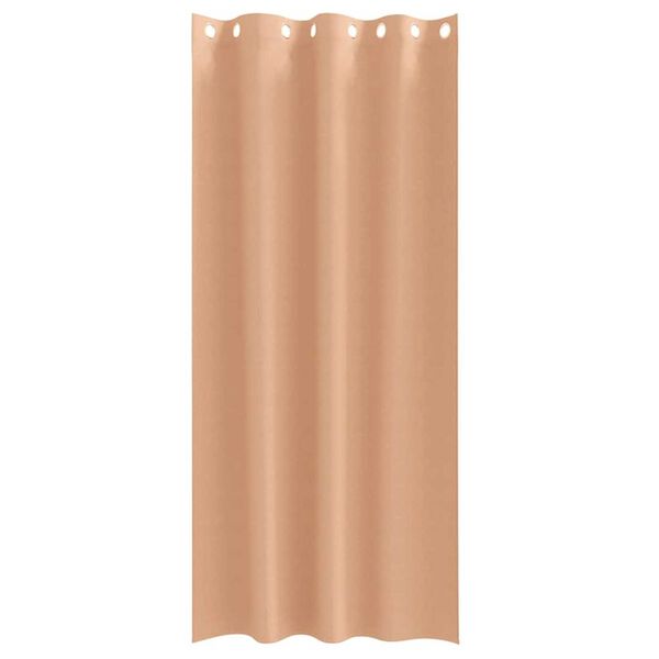 vidaXL Verdunkelungs-Vorh&auml;nge mit Ringen 2 pcs Hellbraun 225 x 140 cm