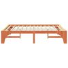 vidaXL Bettrahmen Braun 150 x 200 cm Massives Kiefernholz