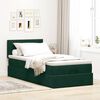 vidaXL Ottoman-Bett mit Matratze Dunkelgr&uuml;n 90x190 cm Samt