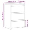 vidaXL Nachttische 2 Stk. Artisan-Eiche 40x35x62,5 cm Holzwerkstoff