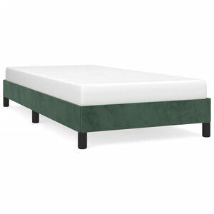 vidaXL Bettgestell ohne Matratze Dunkelgr&uuml;n 90x190 cm Samt