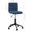 vidaXL Esszimmerst&uuml;hle 4 Stk. Drehbar Blau Samt