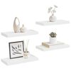 vidaXL Schwebende Wandregale 4 Stk. Wei&szlig; 50x23x3,8cm MDF
