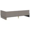 vidaXL Eckbettgestell mit Kopfteil Taupe 80 cm x 200 cm Stoff