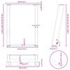 vidaXL Couchtischbeine U-Form 2 Stk. Anthrazit 38x(42-43) cm Stahl