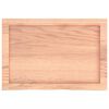 vidaXL Tischplatte Hellbraun 60x40x(2-6) cm Massivholz Eiche Behandelt