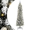 vidaXL K&uuml;nstlicher Weihnachtsbaum mit 300 LEDs mit St&auml;nder Wei&szlig; 240 cm