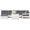 vidaXL 7-tlg. Garten-Sofagarnitur Wei&szlig; Massivholz Kiefer