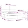 vidaXL Boxspringbett mit Matratze Taupe 160x200 cm Stoff